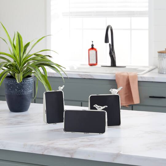 White Metal Farmhouse Chalkboard Sign Set